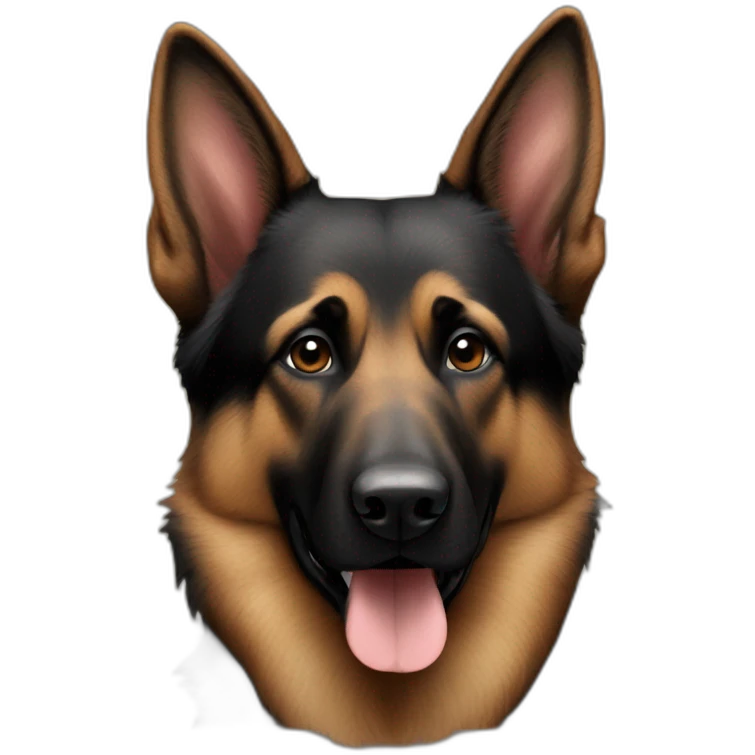 Black and sable German shepherd dog emoji