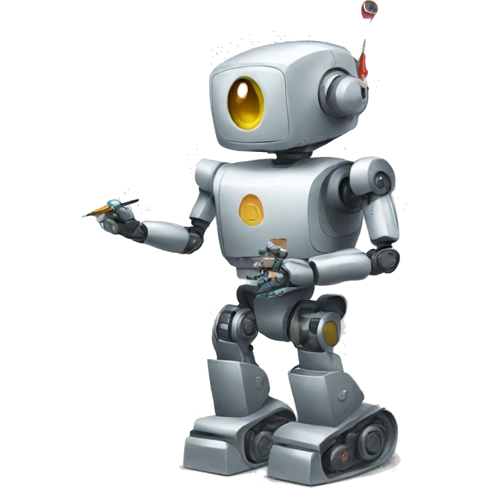 robot is painting  emoji