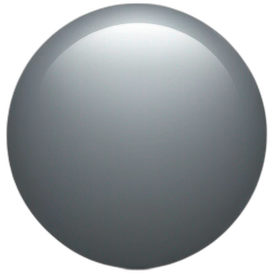 glossy gray sphere without face emoji