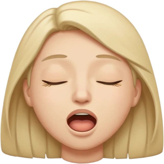 A person closed eyes with his mouth open emoji