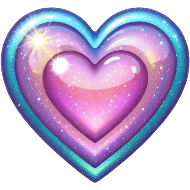 glitter heart  emoji