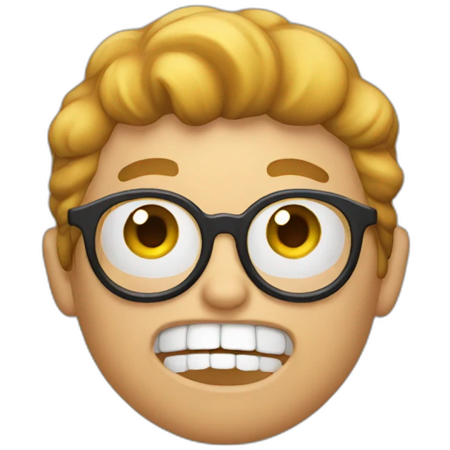 person doing mewing emoji