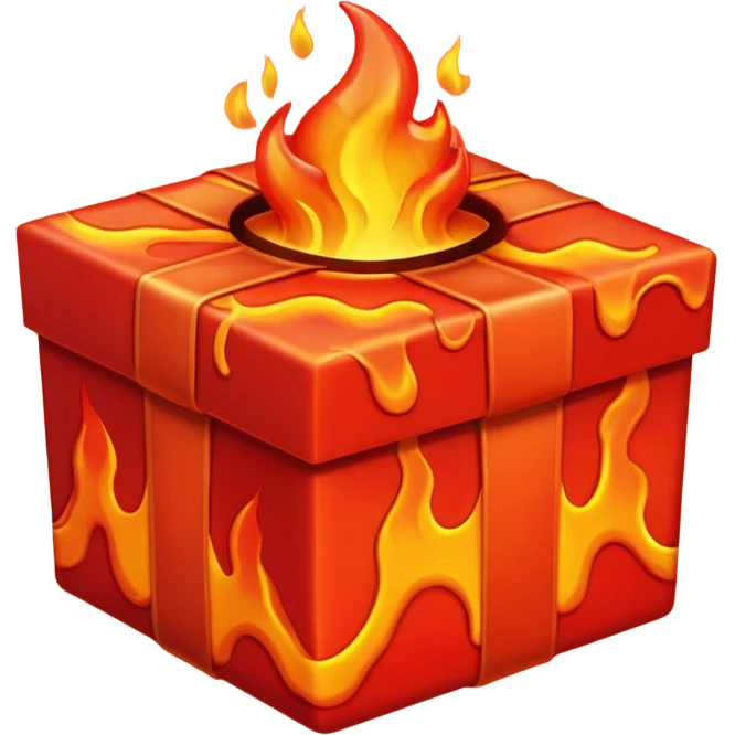 hot lava gift box emoji