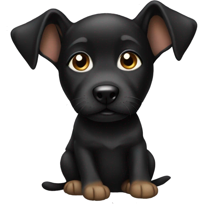 Black puppy emoji