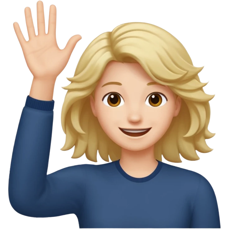 flicking hair emoji with hand emoji