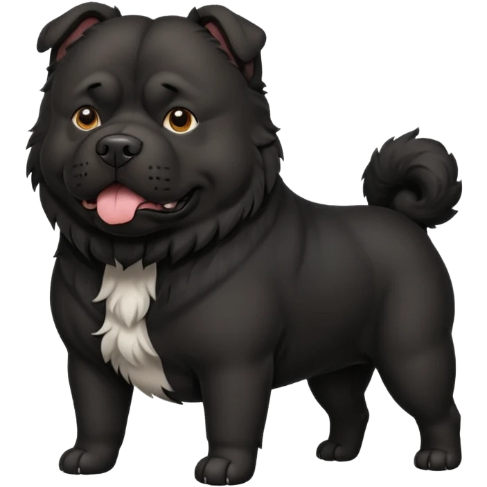 Black pitbull chow chow emoji