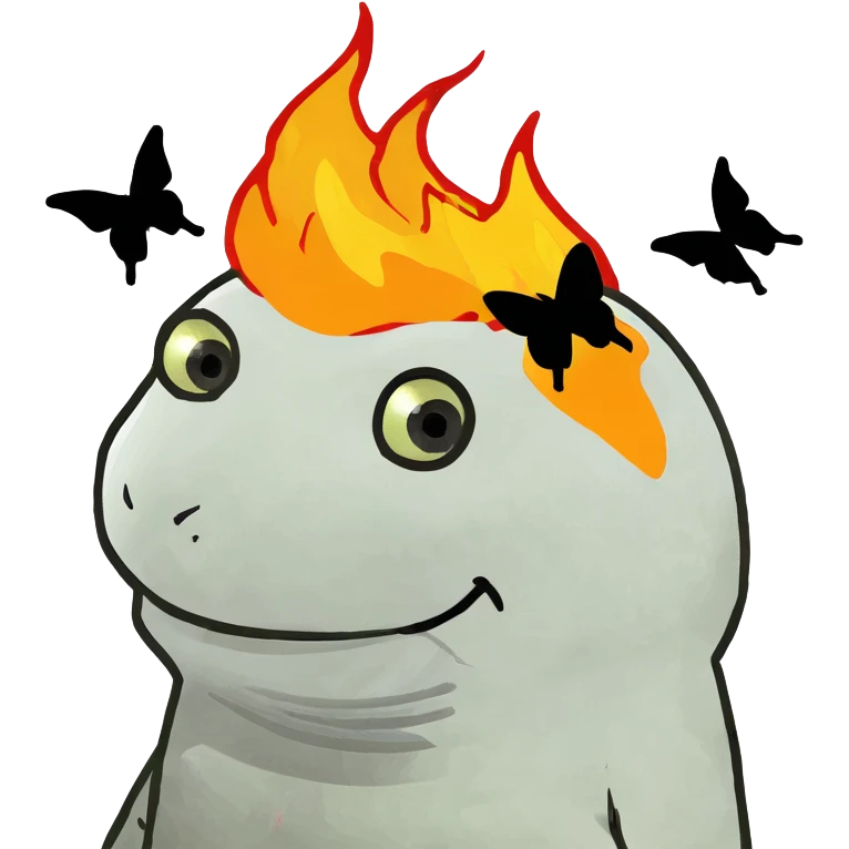Fire with butterflies emoji