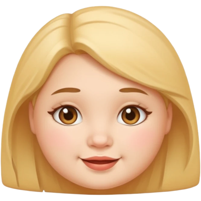 Chubby face girl emoji