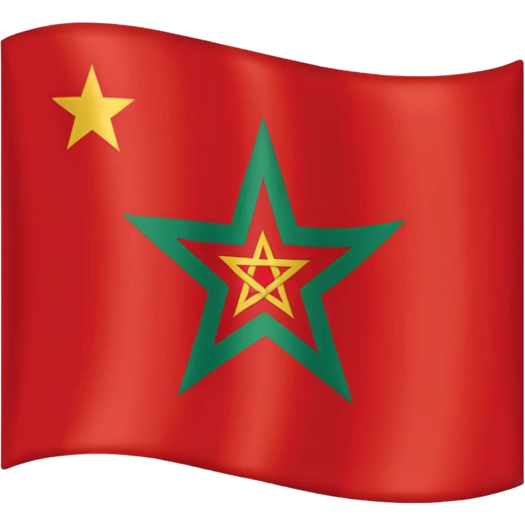 morocco flag with david star instead of 5 branch star emoji