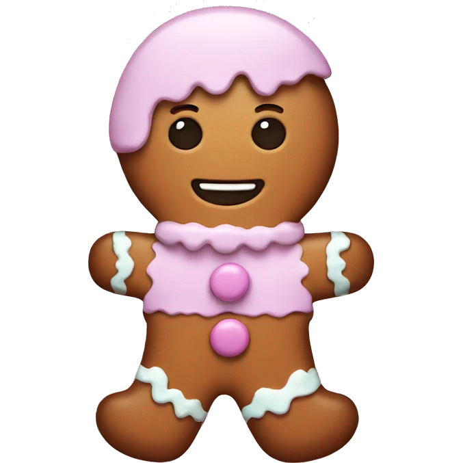 Pastel gingerbread man emoji