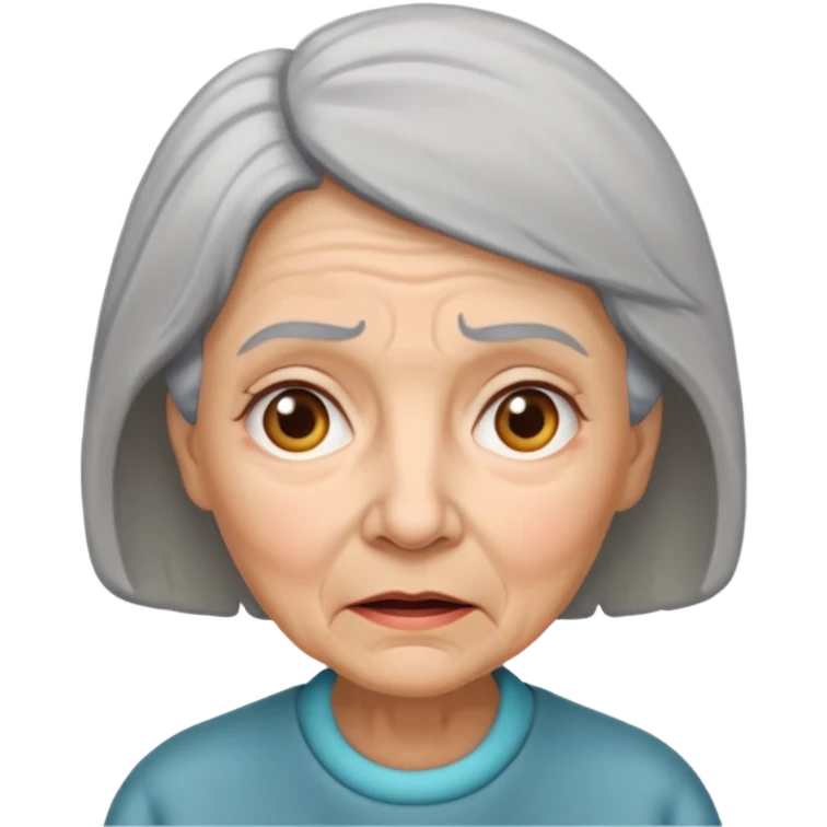  abuela con confundida emoji