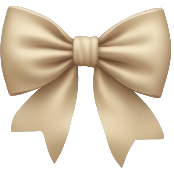Beige bow emoji