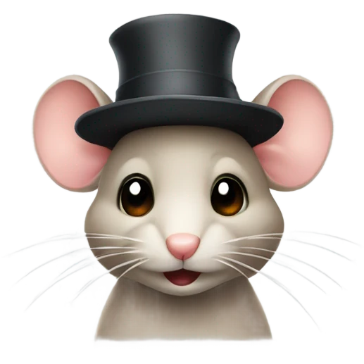 mouse with hat emoji