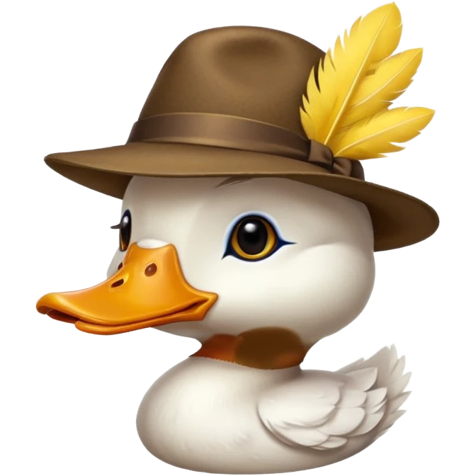 duck wearing a hat emoji
