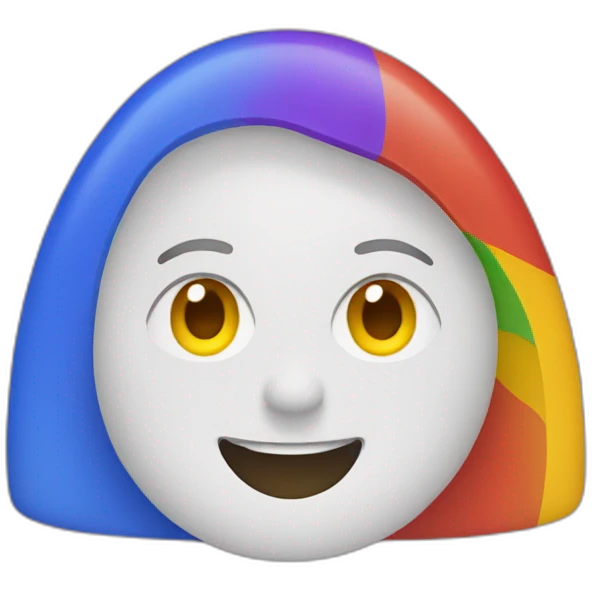 smile with google colors emoji