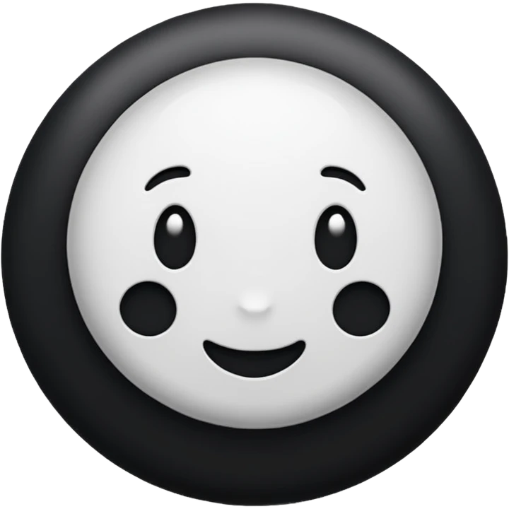 black and white pion emoji