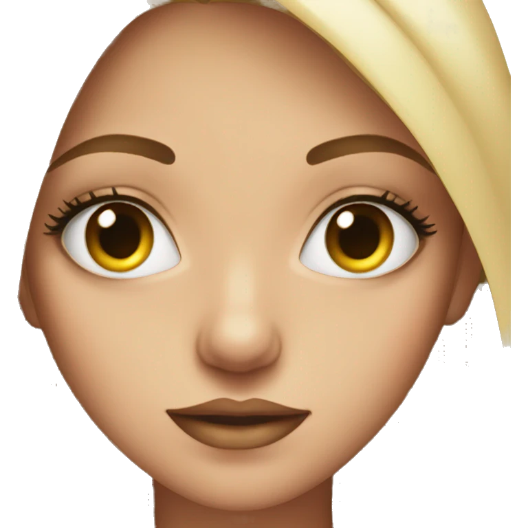 girl face with long lashes and long nails emoji