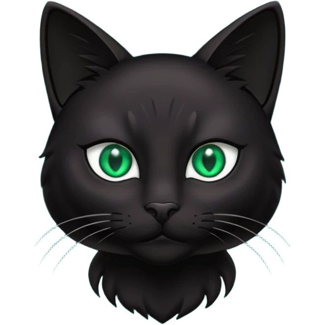 black cat whole body emoji