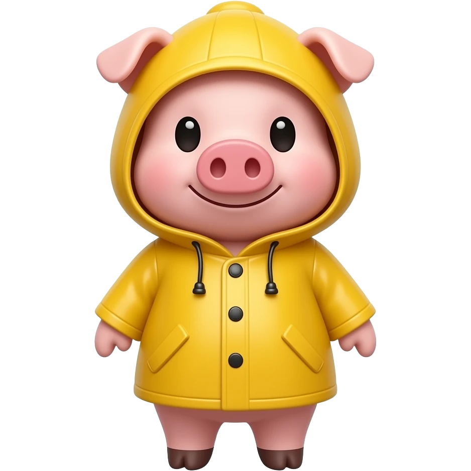 raincoat pig emoji
