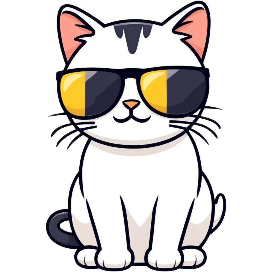 Cat with sunglasses emoji