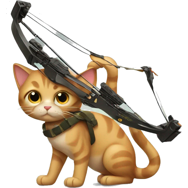 Cat with crossbow emoji