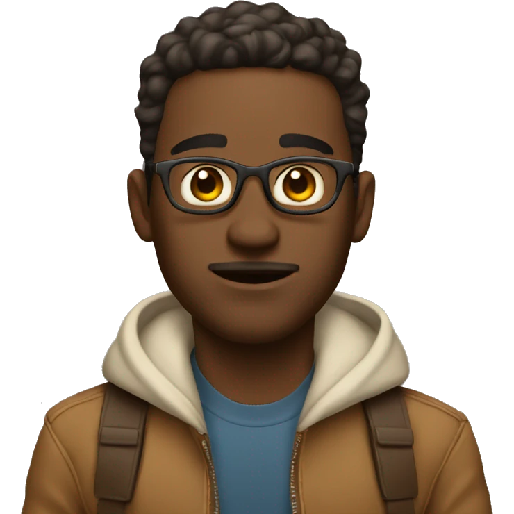 cool vibes slighlty Brown male emoji