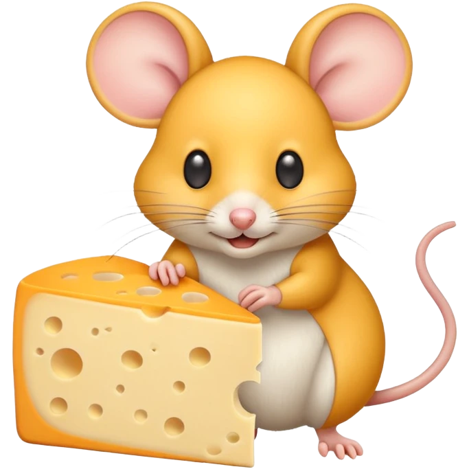 Mouse with cheese emoji