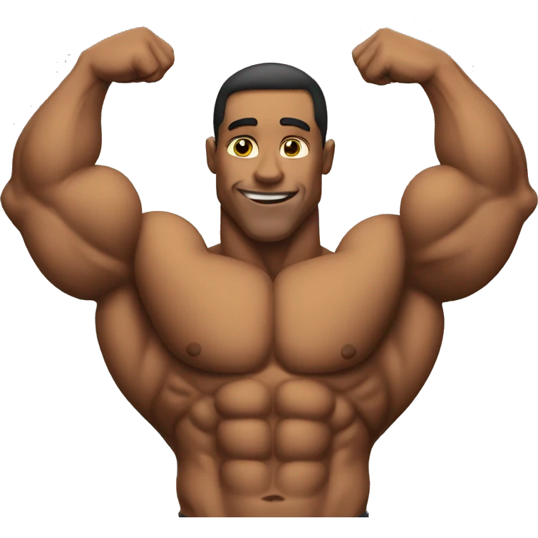 Bodybuilder flexing emoji