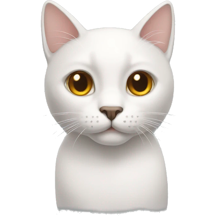 gato blanco con manchas emoji