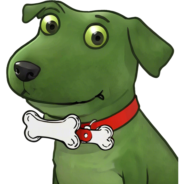 dog with a bone emoji