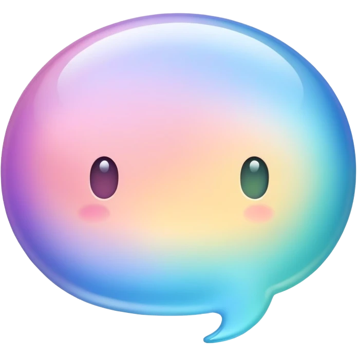 Pastel gradient colors talking bubble emoji