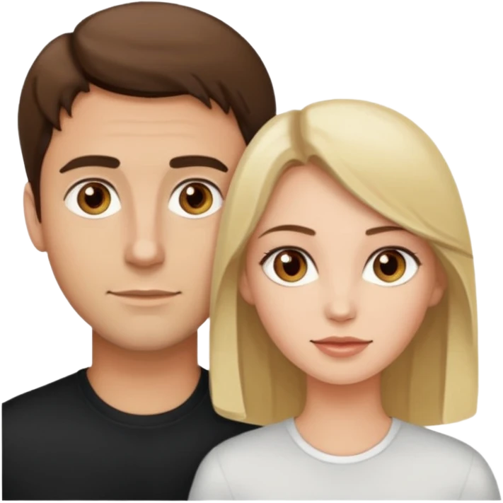 Light brown brunette man having sex with white blonde woman hazel eyes  emoji