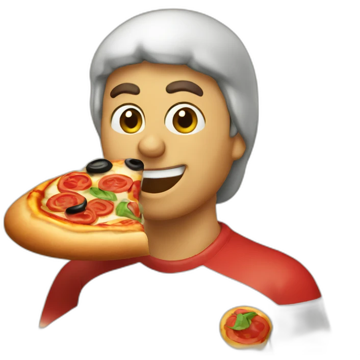 italian eating pizza emoji