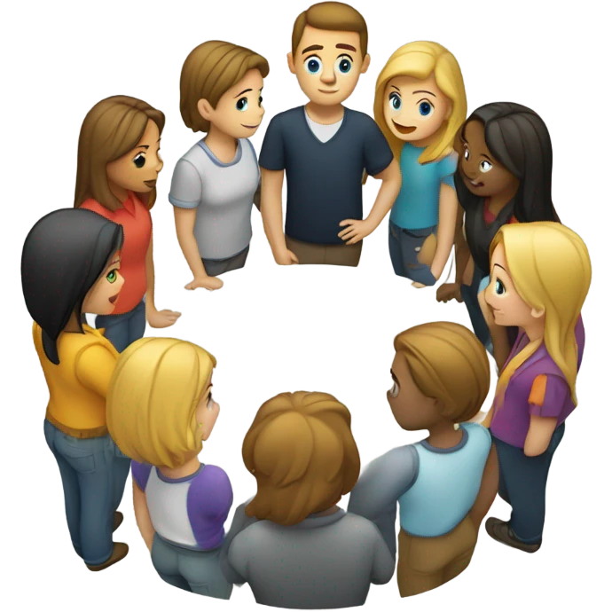A distant circle of people classmates  emoji