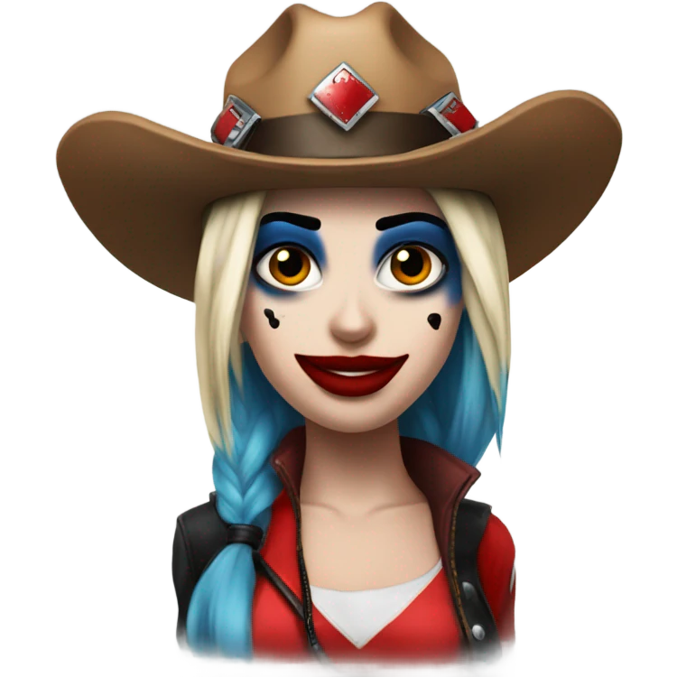 harley quinn with a cowboy hat  emoji