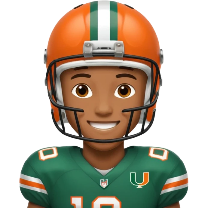 black football player for the university of miami wearing number 10  emoji