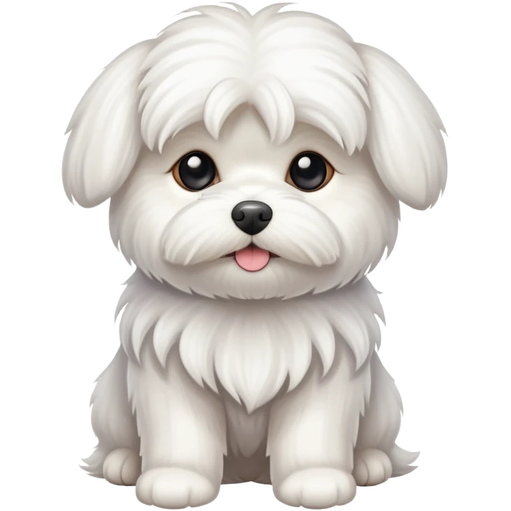 White maltese dog emoji