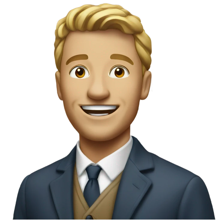 A British placement standing outside 10 Danish Street, smiling emoji