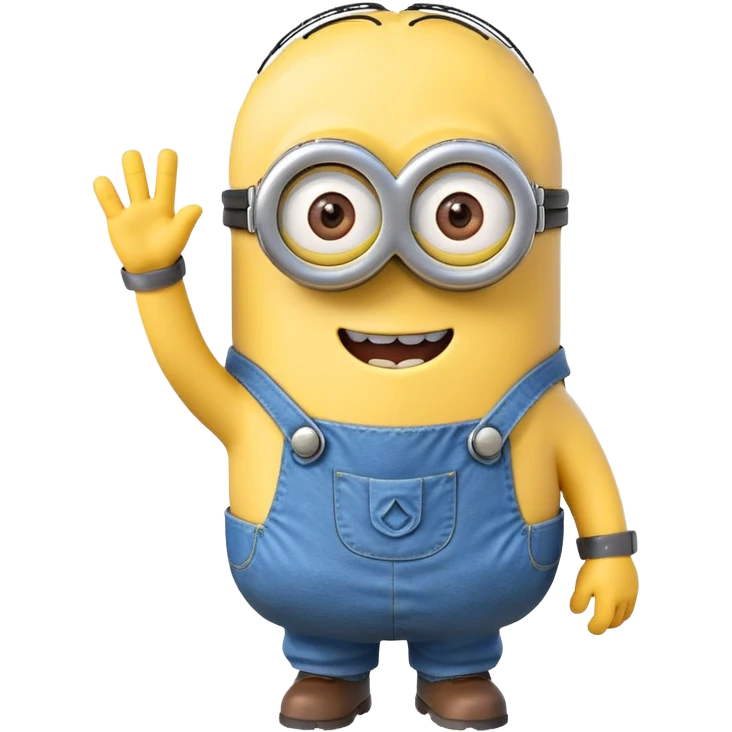 Minion character waving emoji