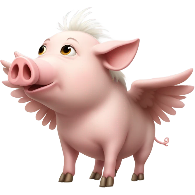 Pig with wings emoji