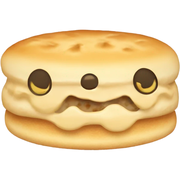 round kawaii crumpet emoji