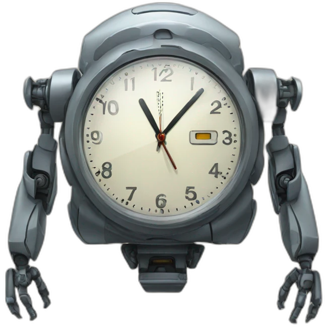 Robot Clock Warning ! emoji