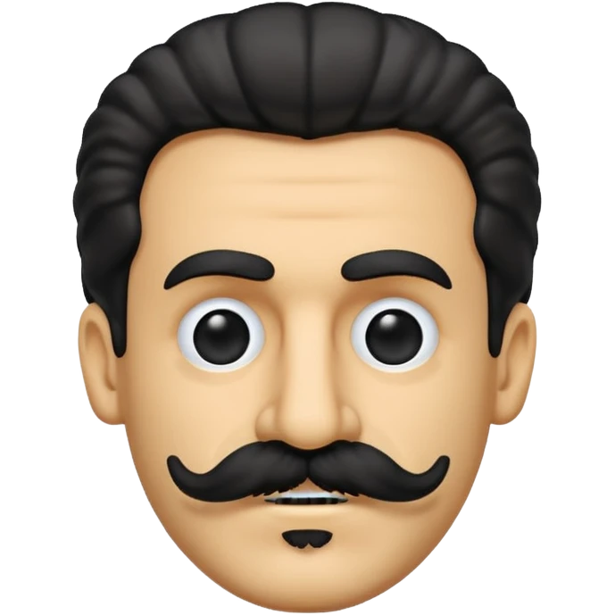 Stylized emoji depicting frank zappas mustache and 'goatee' emoji