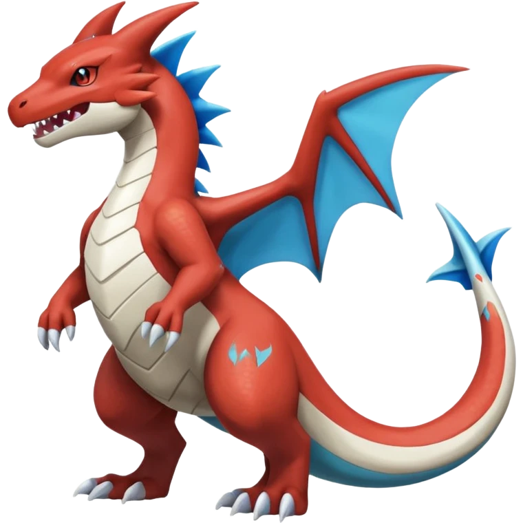 Shiny Silvally-Charizard-Marowak-Salamence-Croconaw-Latios-Fakémon-hybrid-creature (full body)  emoji