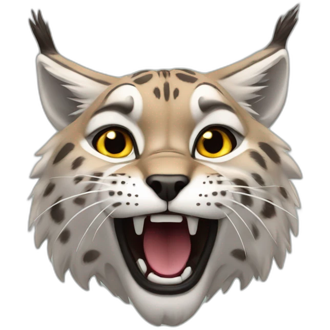 Expressive lynx, emotion, shocked, surprised emoji