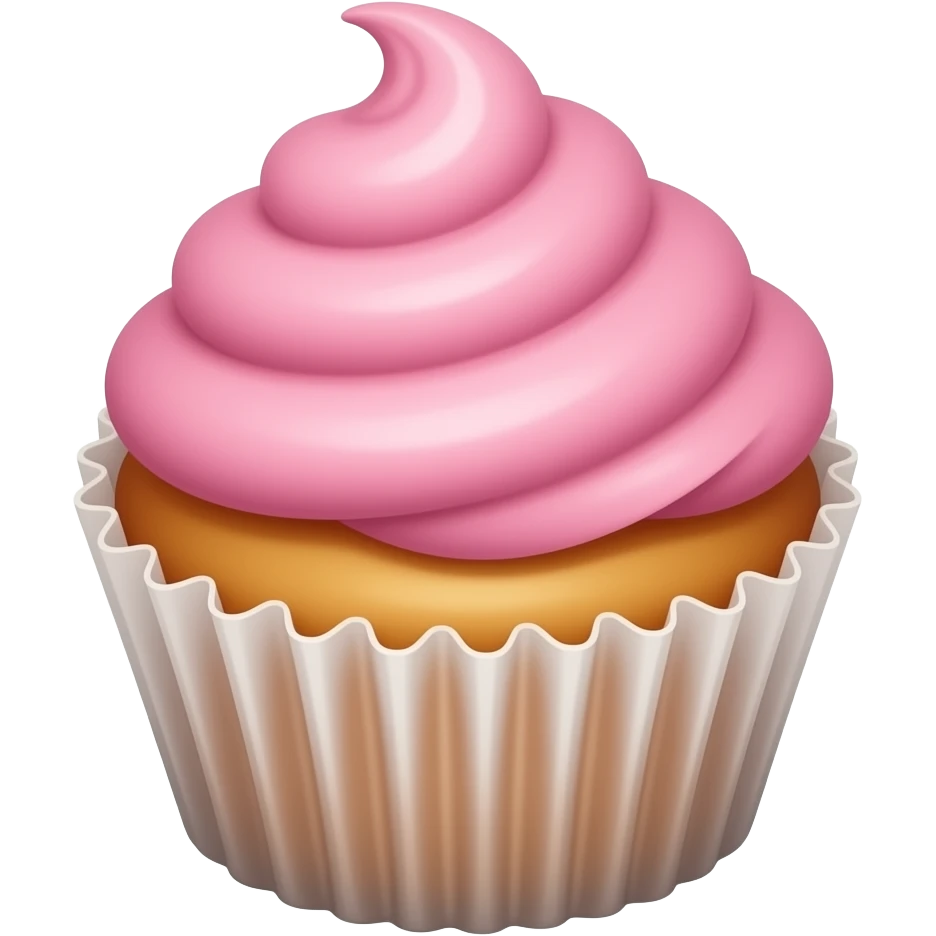 Cupcake with pink icing emoji