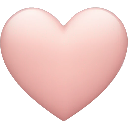 Soft Blush Pink heart emoji