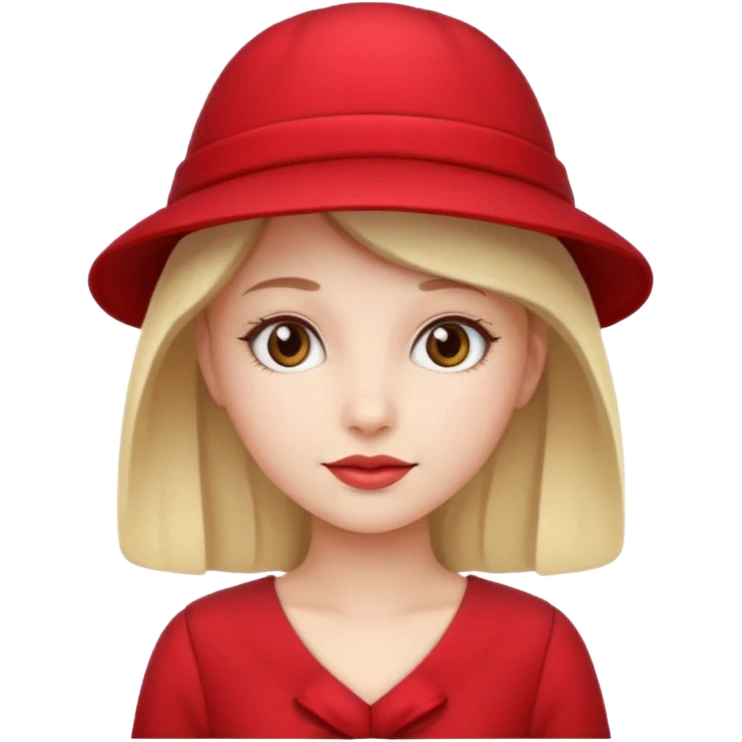 red hat and red dress girl emoji