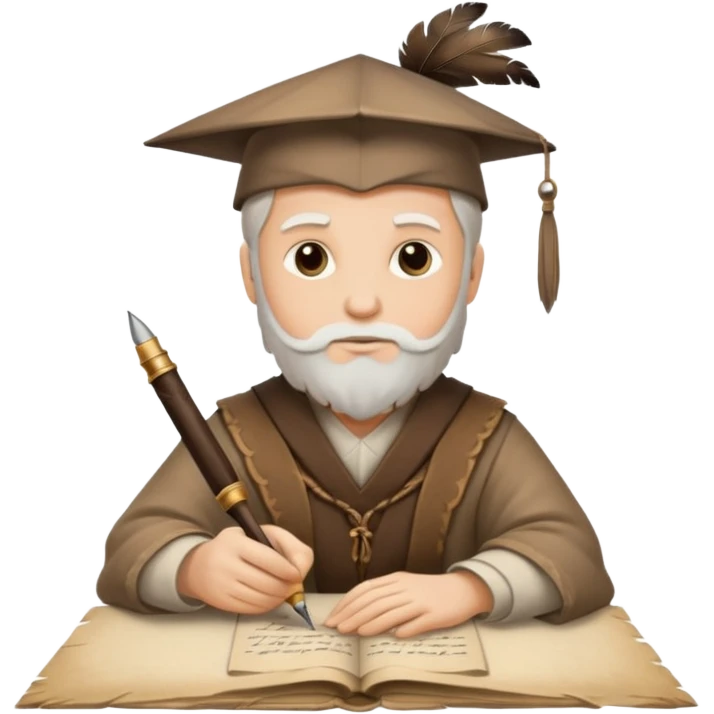 ancient Feathered pen scholar emoji