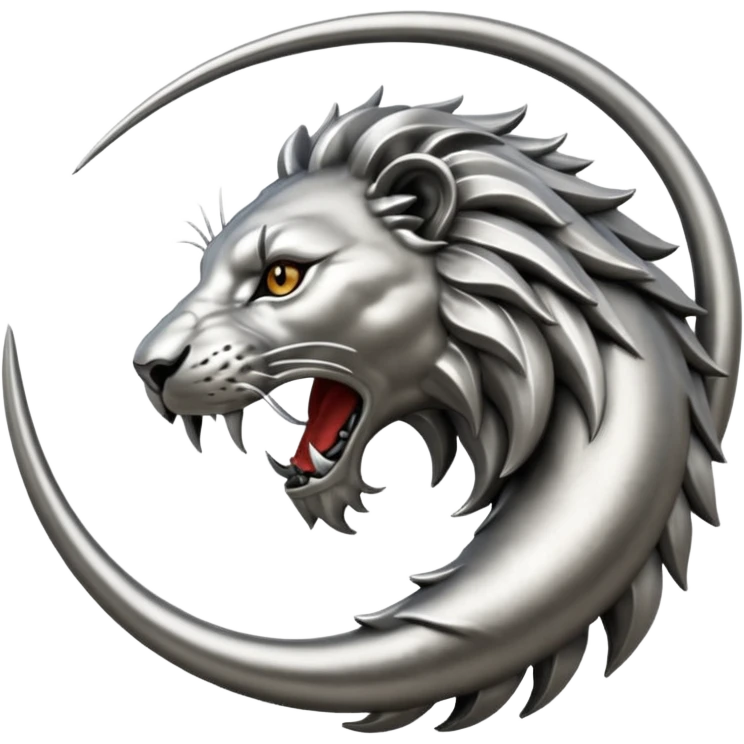 Elder Scrolls Online Lion eating its tail Ouroboro silver emoji